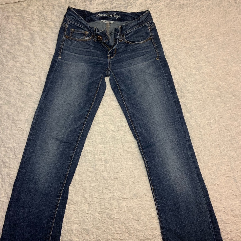 Flared denim jeans